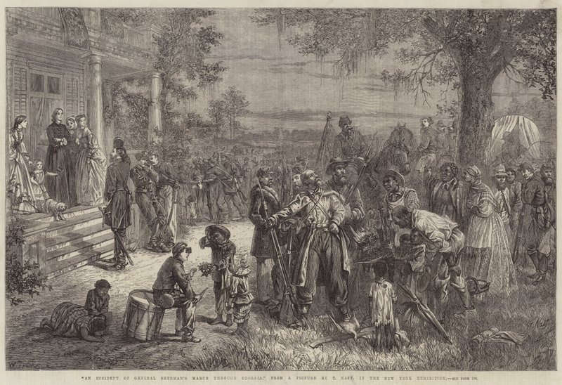 Sherman tábornok menetelése Georgián keresztül alkotó: Thomas Nast
