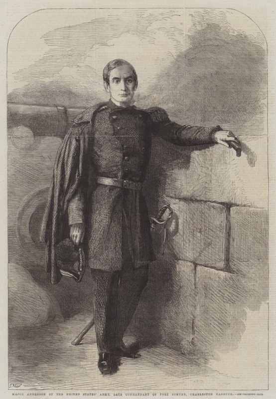 Anderson őrnagy, az Egyesült Államok hadseregének őrnagya, Fort Sumter néhai parancsnoka, Charleston Harbor alkotó: Thomas Nast