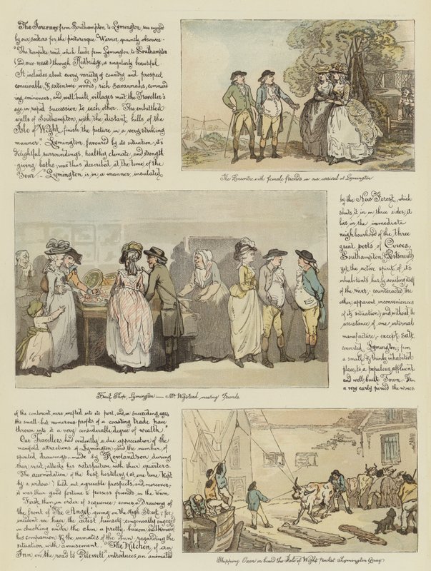 Rowlandson körútja postaszékben, 1782 (chromolitho) alkotó: Thomas Rowlandson