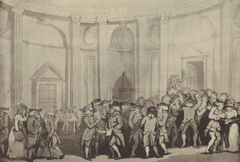 Sir Robert Taylor Rotunda, Bank of England, amikor tőzsdeként használták alkotó: Thomas Rowlandson