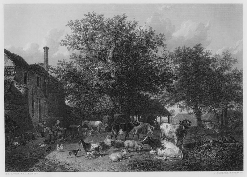 A Farm-Yard, a Vernon Galéria képéről alkotó: Thomas Sidney Cooper