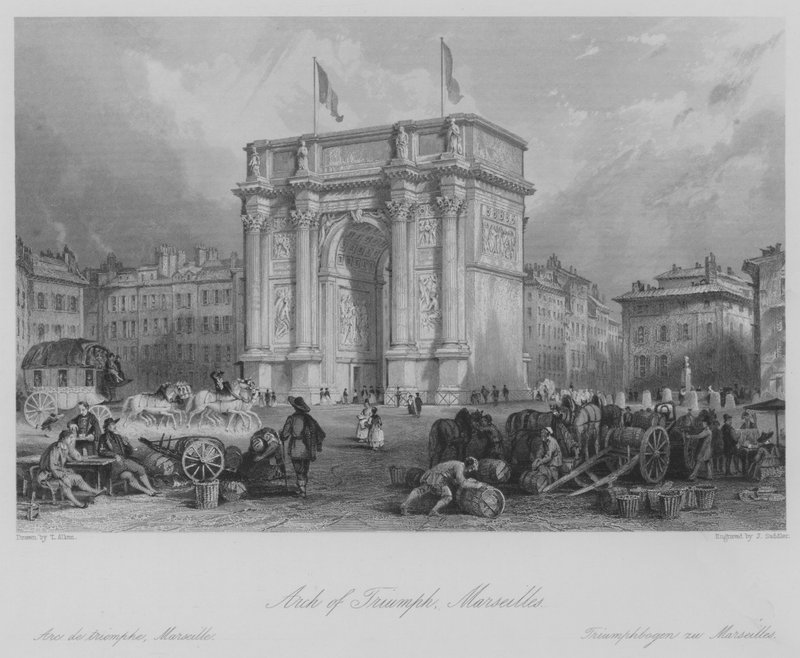 Diadalív, Morseilles (metszet) alkotó: Thomas (after) Allom