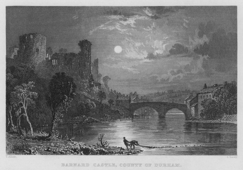 Barnard kastély, Durham megye (metszet) alkotó: Thomas (after) Allom