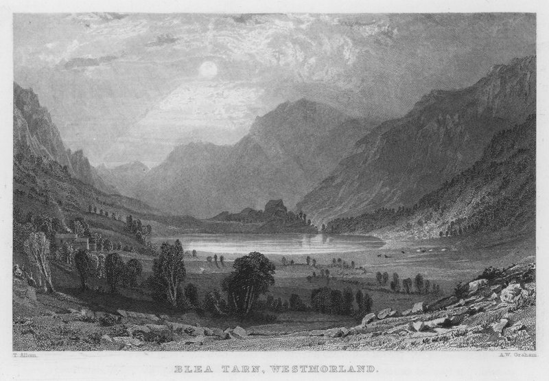 Blea Tarn, Westmorland (metszet) alkotó: Thomas (after) Allom