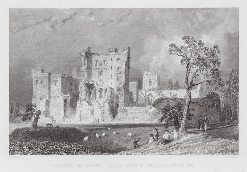 Ashby de la Zouch kastélya, Leicestershire (metszet) alkotó: Thomas (after) Allom