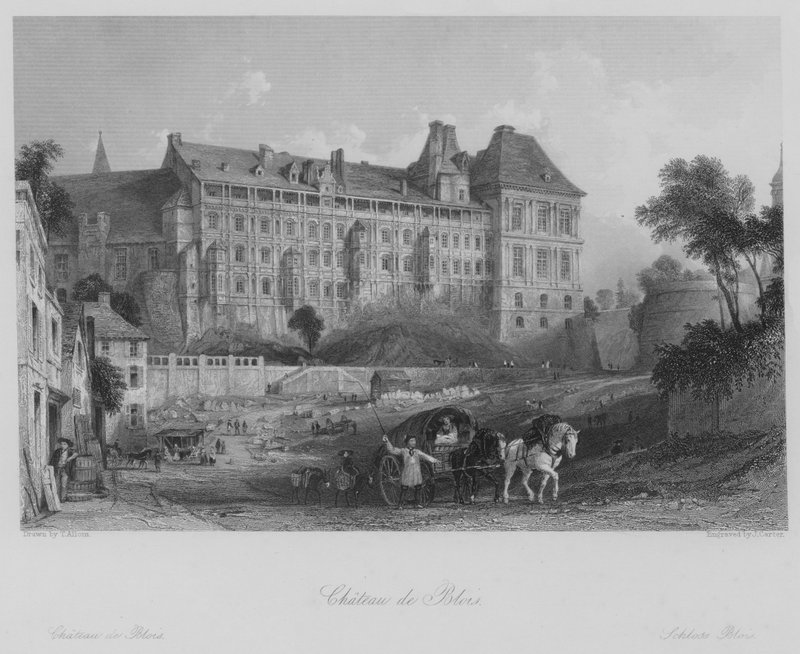 Chateau de Blois (metszet) alkotó: Thomas (after) Allom