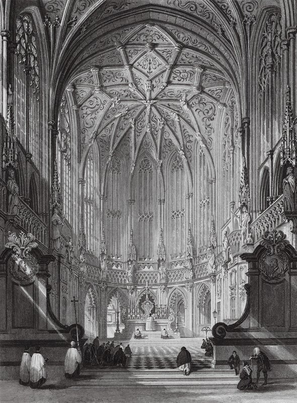 Szent Jakab-templom, Liege (metszet) alkotó: Thomas (after) Allom