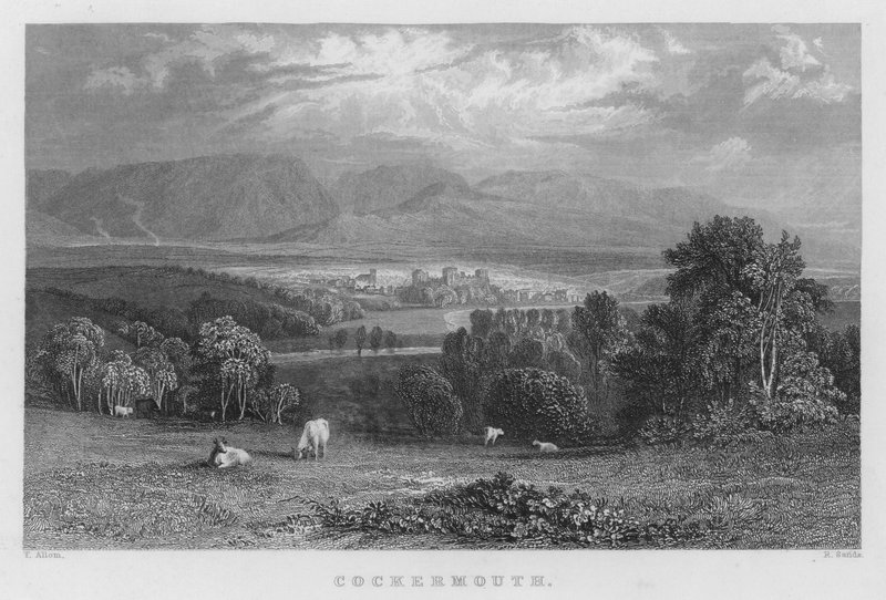 Cockermouth (metszet) alkotó: Thomas (after) Allom