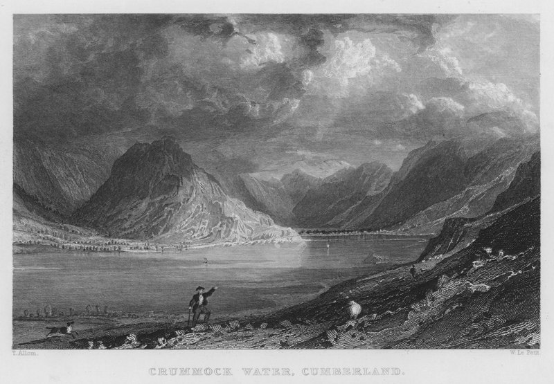 Crummock Water, Cumberland (metszet) alkotó: Thomas (after) Allom