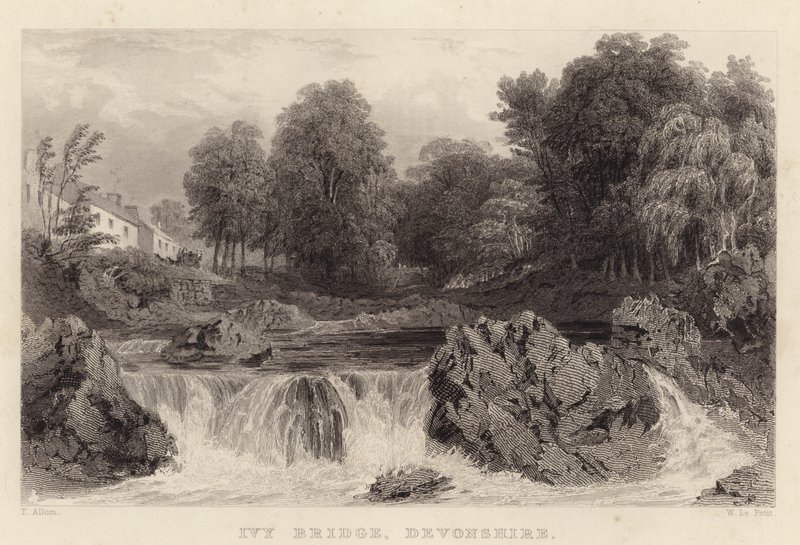 Ivy Bridge, Devonshire (metszet) alkotó: Thomas (after) Allom