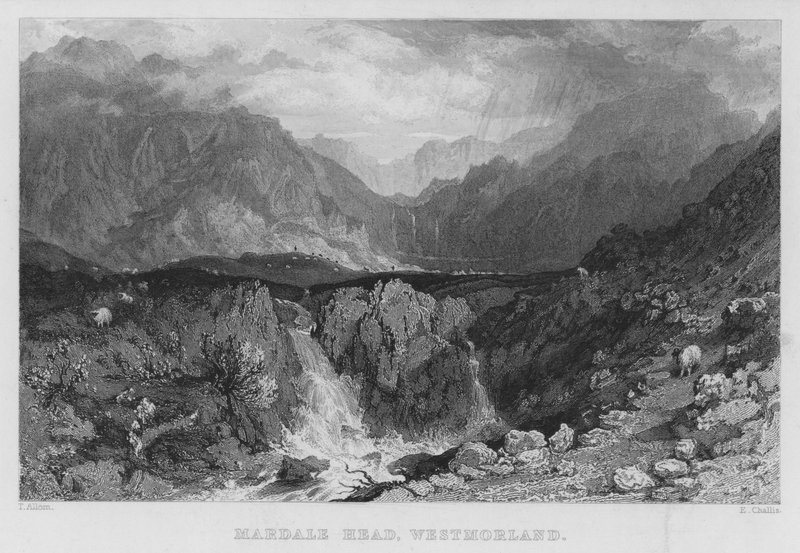 Mardale Head, Westmorland (metszet) alkotó: Thomas (after) Allom