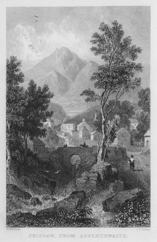Skiddaw, Applethwaite (metszet) alkotó: Thomas (after) Allom