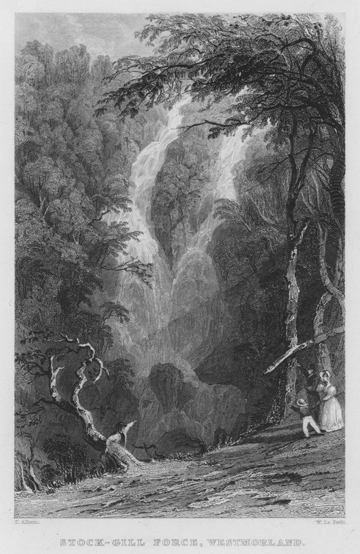 Stock-Gill Force, Westmorland (metszet) alkotó: Thomas (after) Allom