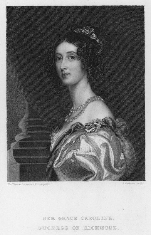 Caroline, Richmond hercegnője (metszet) alkotó: Thomas (after) Lawrence