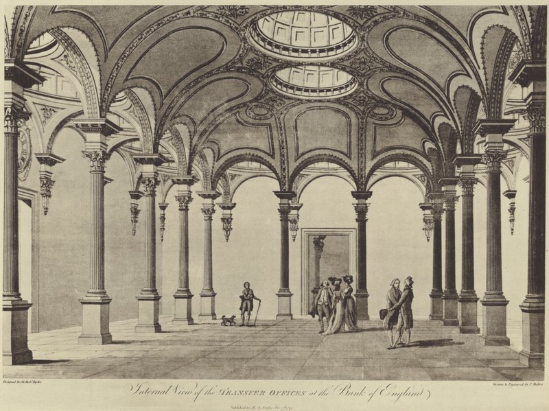 Sir Robert Taylor átutalási irodája, Bank of England alkotó: Thomas (after) Malton