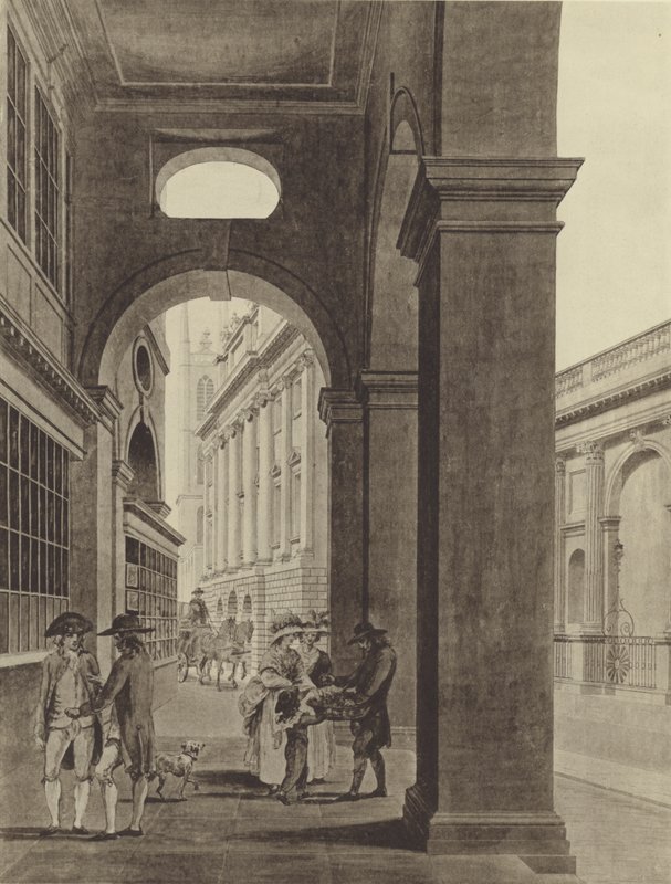 A Bank of England a Royal Exchange Arcade-ból alkotó: Thomas (after) Malton
