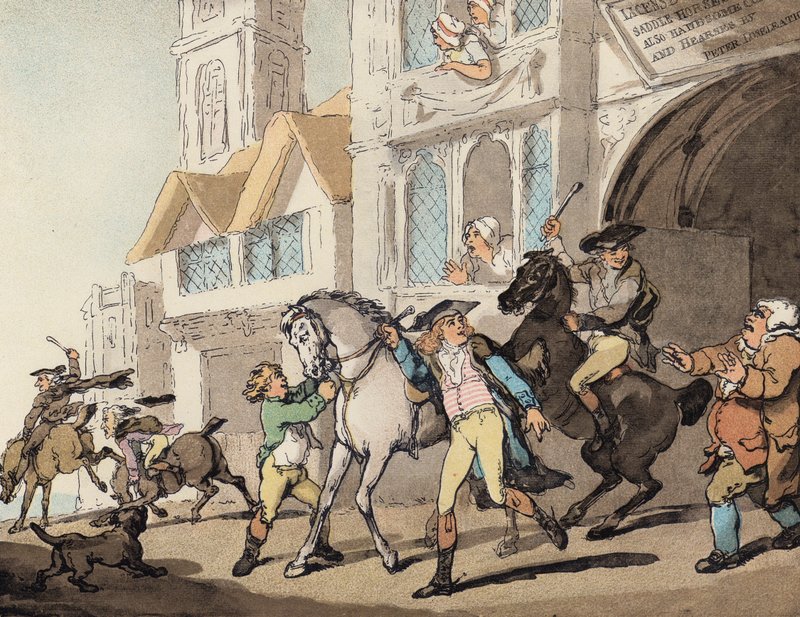 Egy borzcsaliba (színes litó) alkotó: Thomas (after) Rowlandson