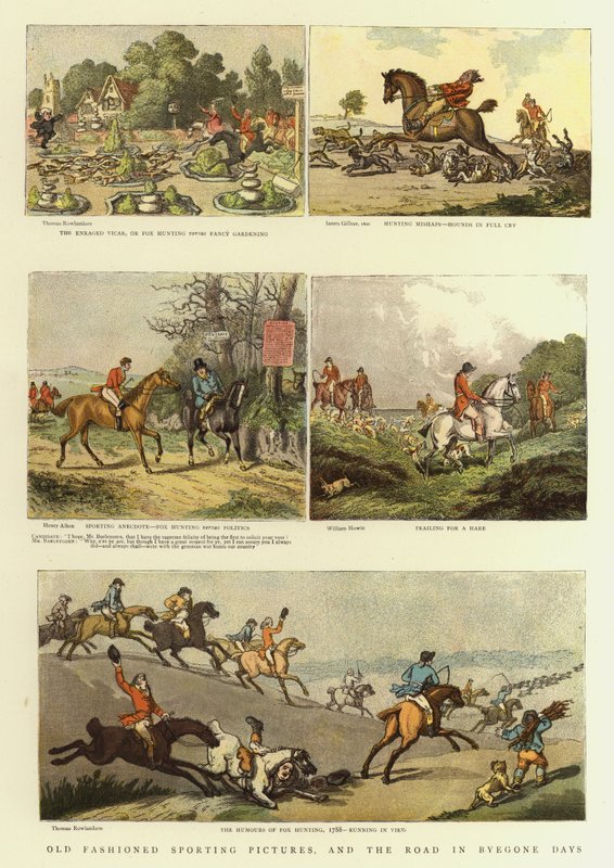 Régimódi sportképek és az út a régmúlt időkben (színes litó) alkotó: Thomas (after) Rowlandson
