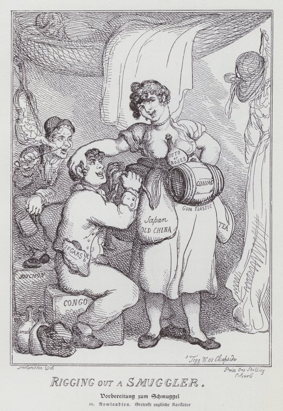 Csempész kiszabadítása (litho) alkotó: Thomas (after) Rowlandson