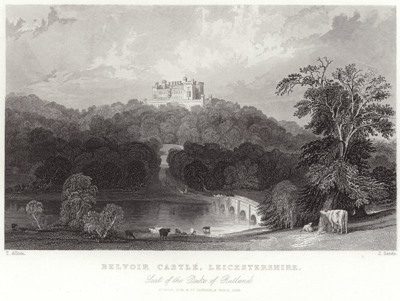 Belvoir kastély Leicestershire-ben alkotó: Thomas Allom