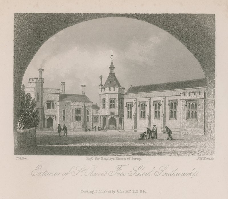 A Szent Olaván Szabadiskola külseje alkotó: Thomas Allom