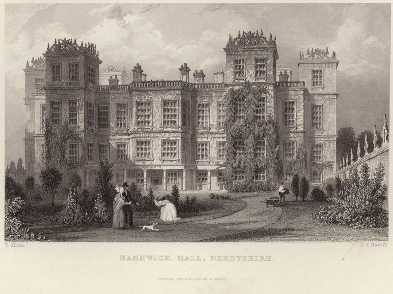 Hardwick Hall Derbyshire-ben alkotó: Thomas Allom