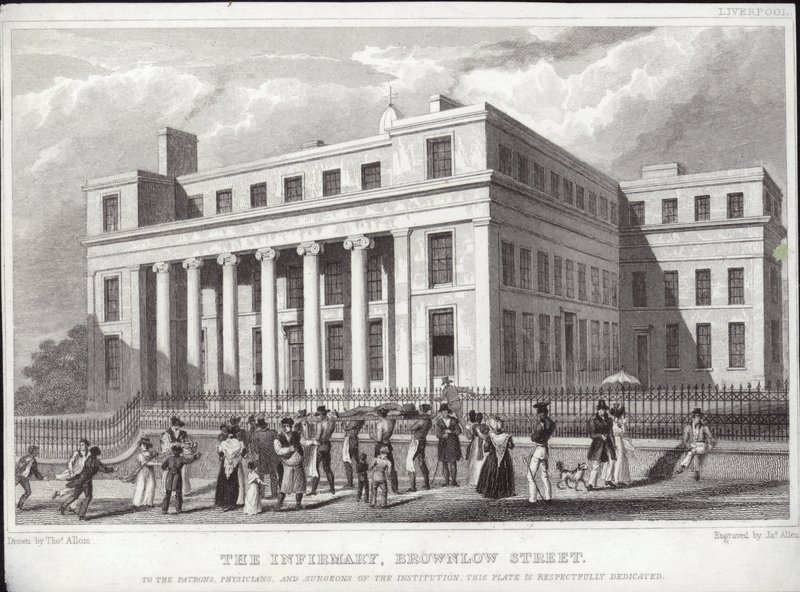 Liverpool Kórház, Brownlow Street alkotó: Thomas Allom