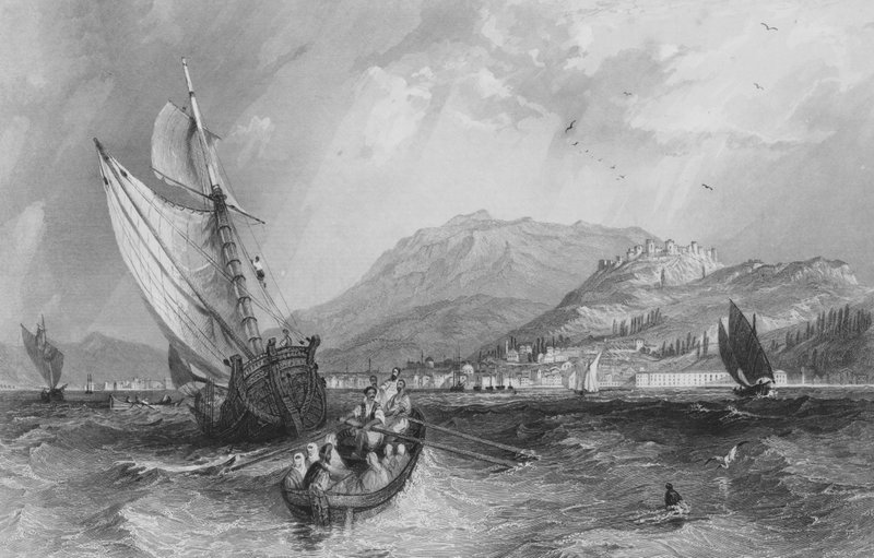 Smyrna, a kis-ázsiai kikötőből alkotó: Thomas Allom