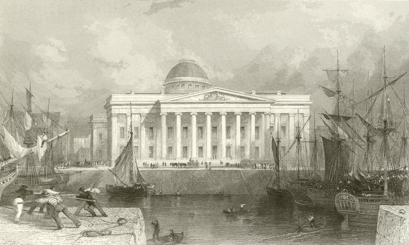 Az új vámház, Liverpool alkotó: Thomas Allom