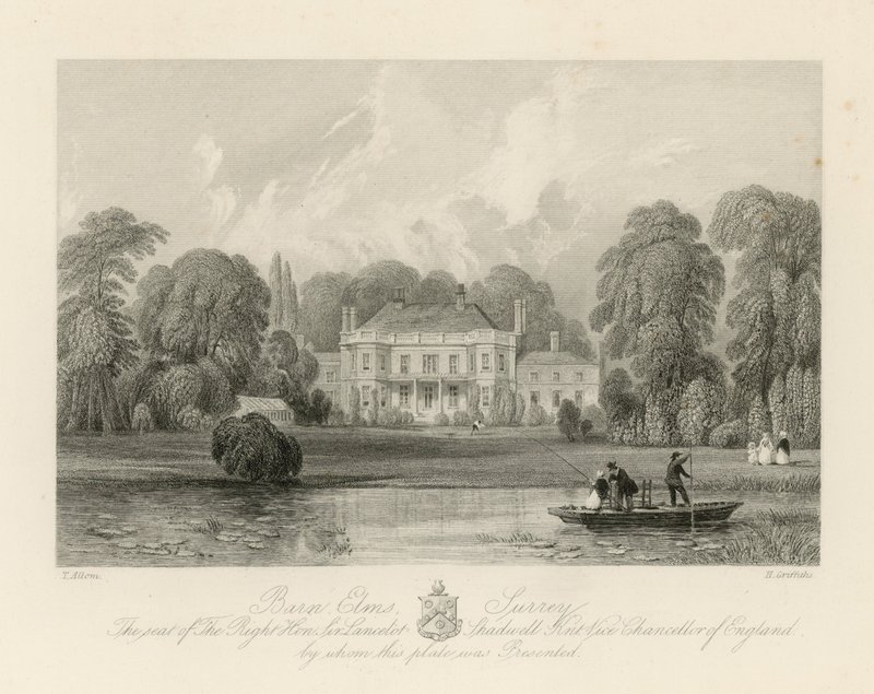 A jobboldal, tisztelt Sir Lancelot Shadwell székhelye alkotó: Thomas Allom