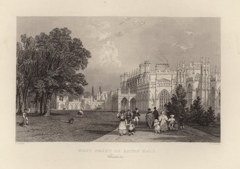 Az Eaton Hall nyugati frontja alkotó: Thomas Allom