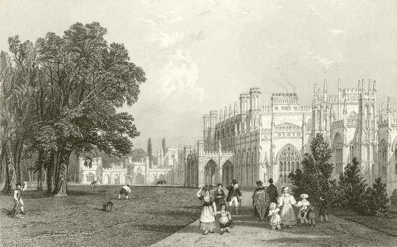 Az Eaton Hall nyugati frontja, Cheshire alkotó: Thomas Allom