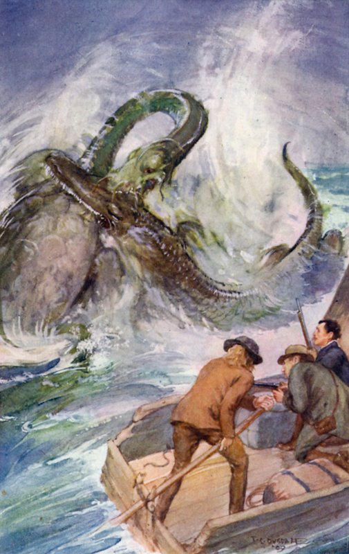 Illusztráció: Jules Verne Utazás a Föld középpontjába (színes litó) alkotó: Thomas Cantrell Dugdale