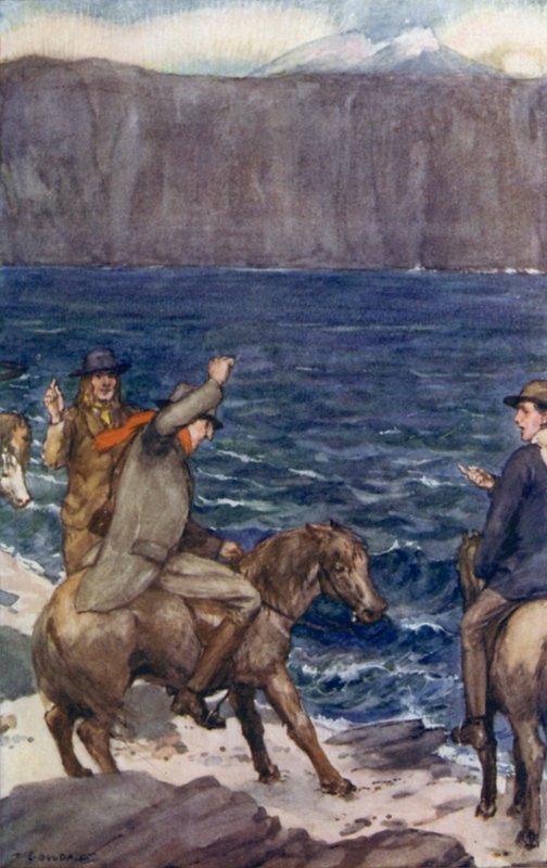 Illusztráció: Jules Verne Utazás a Föld középpontjába (színes litó) alkotó: Thomas Cantrell Dugdale