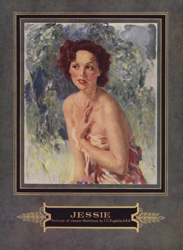 Jessie Matthews, angol színésznő (színes litho) alkotó: Thomas Cantrell Dugdale