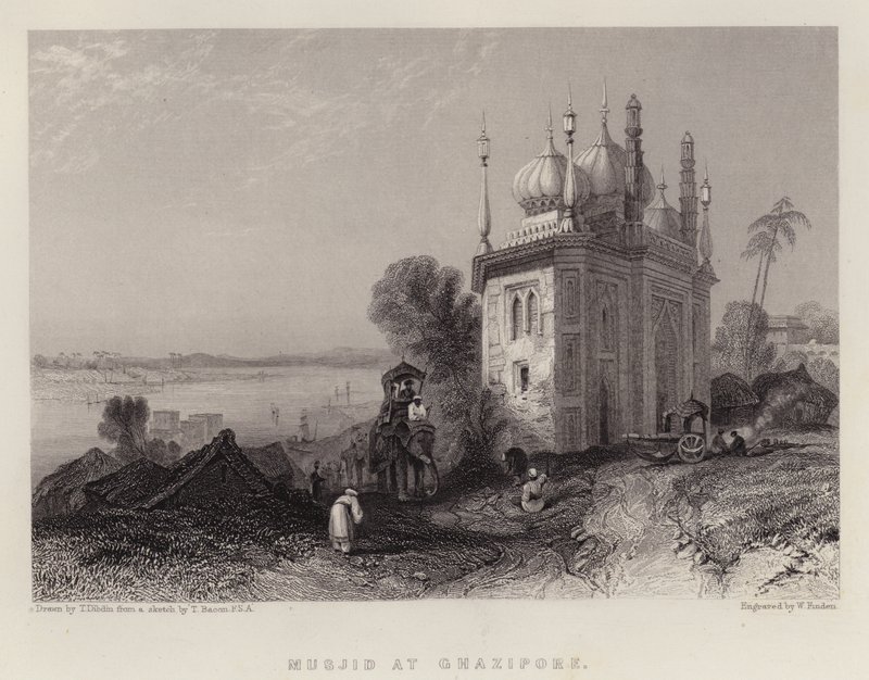 Masjid Ghazipore-ban (színes litó) alkotó: Thomas Colman Dibdin