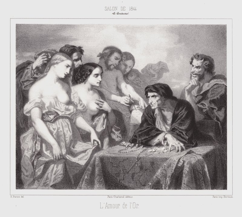 Az arany szerelme (metszet) alkotó: Thomas Couture