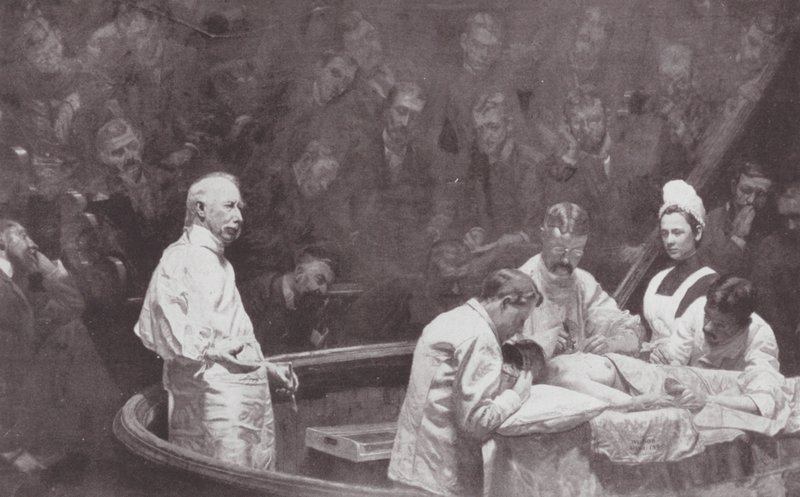 Philadelphia: Dr. D Hayes Agnew, egy klinika zárásakor (litho) alkotó: Thomas Cowperthwait (after) Eakins