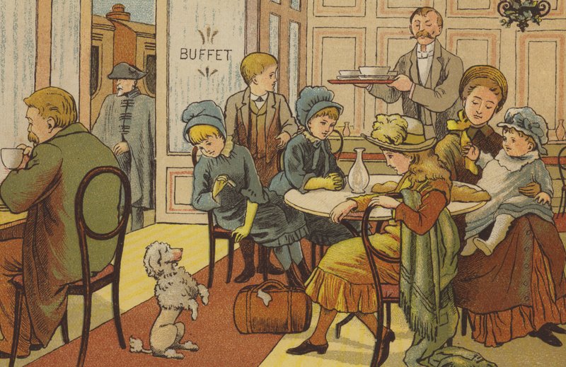 Boulogne: a büfé (színes litho) alkotó: Thomas Crane