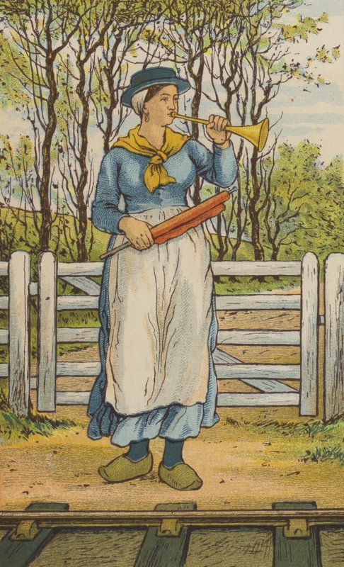 Útban Caenből Párizsba: vasúti átjáró (színes litho) alkotó: Thomas Crane
