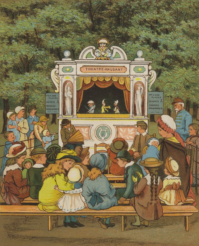 Párizs: Punch és Judy (színes litó) alkotó: Thomas Crane