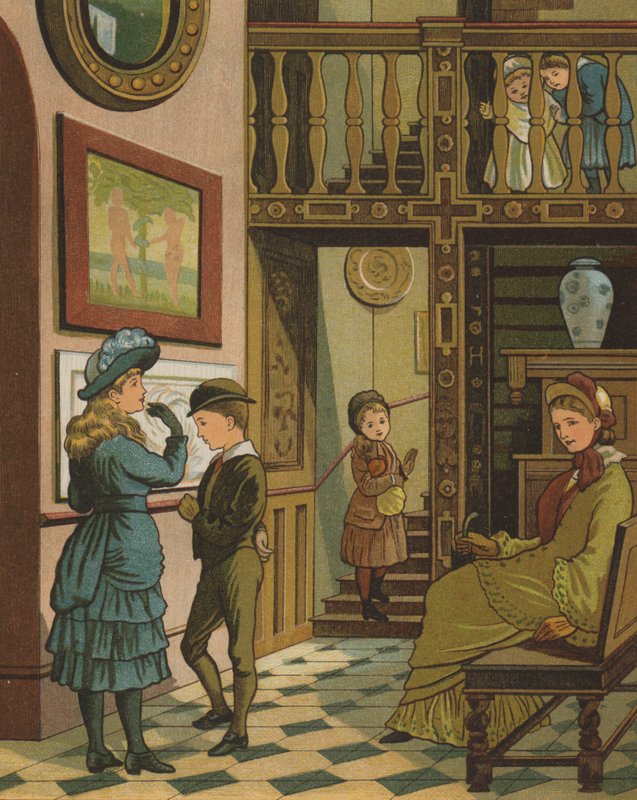 Párizs: II. Henrik lépcsőháza a Musee de Clunyban (színes litó) alkotó: Thomas Crane