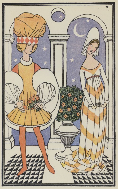 Illusztráció Boccaccio Dekameronjához (színes litográfia) alkotó: Thomas Derrick