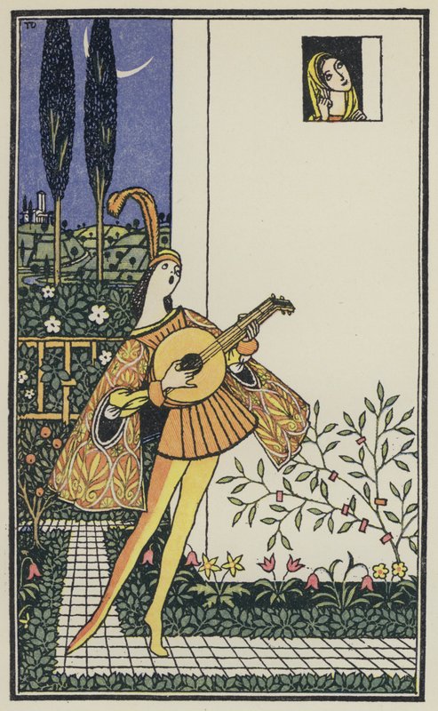 Illusztráció Boccaccio Dekameronjához (színes litográfia) alkotó: Thomas Derrick