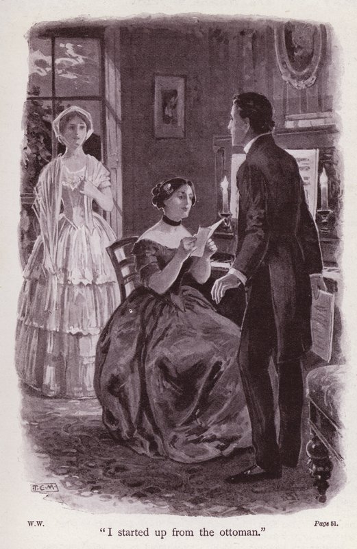 Illusztráció: The Woman In White, Wilkie Collins (litho) alkotó: Thomas Eyre Macklin