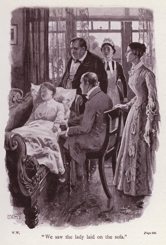 Illusztráció: The Woman In White, Wilkie Collins (litho) alkotó: Thomas Eyre Macklin