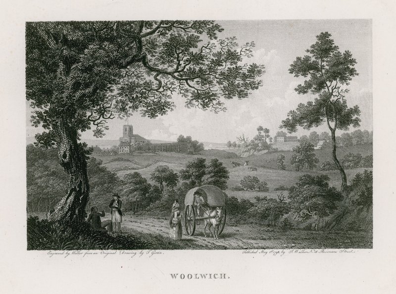 Woolwich látképe alkotó: Thomas Girtin