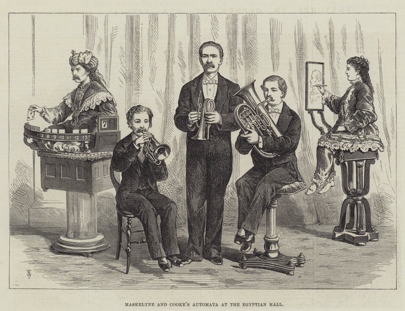 Maskelyne és Cooke automatája az Egyptian Hallban alkotó: Thomas Harrington Wilson