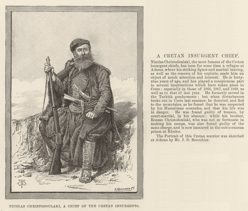 Nicolas Christodoulaki, a krétai felkelők főnöke alkotó: Thomas Harrington Wilson