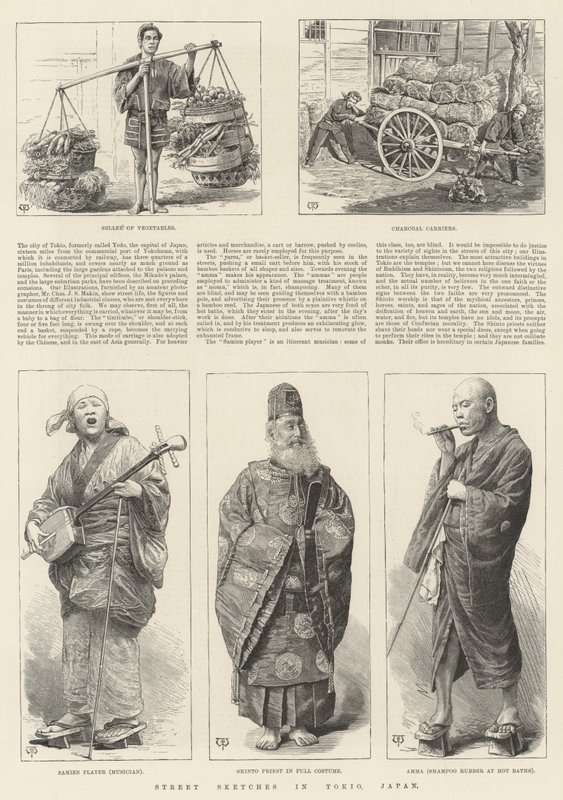 Utcai rajzok Tokióban, Japánban alkotó: Thomas Harrington Wilson